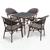 Комплект мебели А1016-D2003SR-4PCS 4+1 (иск. ротанг) Комплект мебели А1016-D2003SR-4PCS 4+1 (иск. ротанг)