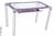 Стол стеклянный S206(110) Purple/Silver Стол стеклянный S206(110) Purple/Silver