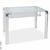 Стол стеклянный S206(110) Super White/Silver Стол стеклянный S206(110) Super White/Silver