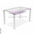 Стол стеклянный S206(130) Light purple/Silver
