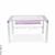 Стол стеклянный S206(130) Light purple/Silver