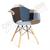 Стул 018 (не Eames) пластик с тканевым покрытием рисунок петчворк темный Стул 018 (не Eames) пластик с тканевым покрытием рисунок петчворк темный
