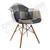 Стул 018 (не Eames) печворк серый эффект кожи Стул 018 (не Eames) печворк серый эффект кожи