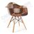 Стул 018 (не Eames) пластик с тканевым покрытием рисунок петчворк коричневый, эффект кожи Стул 018 (не Eames) пластик с тканевым покрытием рисунок петчворк коричневый, эффект кожи