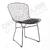 Стул HARRY BERTOIA SIDE CHAIR, черная сталь + подушка черная Стул HARRY BERTOIA SIDE CHAIR, черная сталь + подушка черная