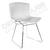 Стул Harry Bertoia белый пластик + ножки металл