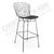 Стул HARRY BERTOIA полубарный черная сталь + подушка черная Стул HARRY BERTOIA полубарный черная сталь + подушка черная
